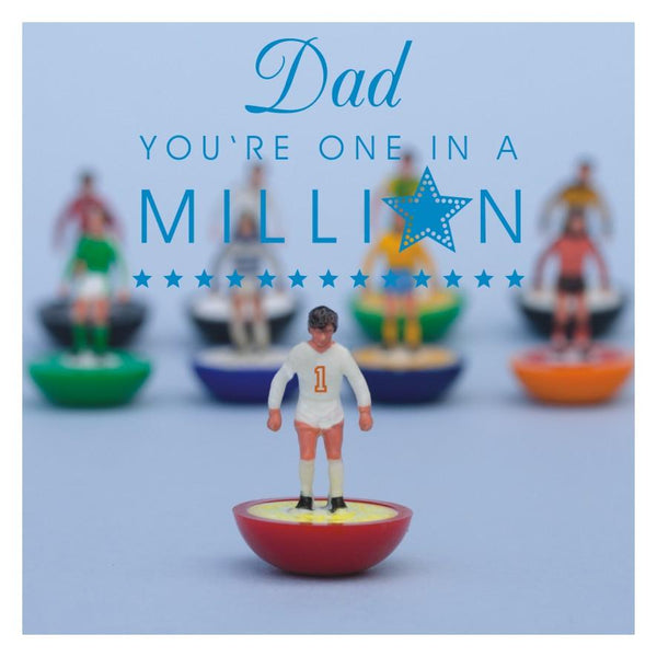 Father's Day Card, Subbuteo, Dad you're one in a Million