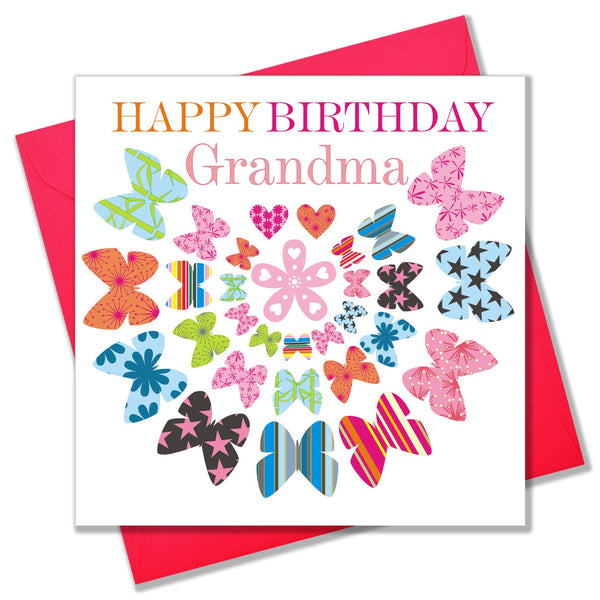 Birthday Card, Butterflies, Happy Birthday Grandma