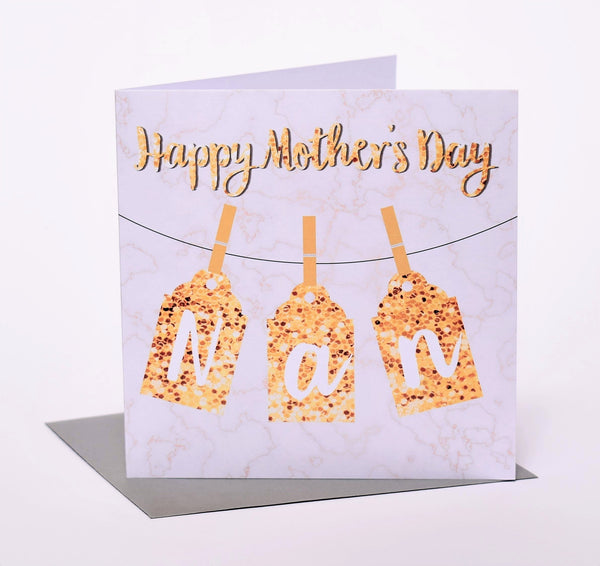Mother's Day Card, Pegs, Happy Mother's Day Nan