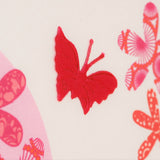 Birthday Card, Age 2 Girl Pink 2nd Birthday, Embellished with a fabric butterfly