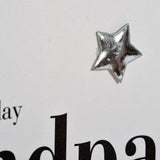Birthday Card, Grandpa, Blue Stars, Embellished with a shiny padded star