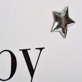 Birthday Card, Blue Stars, Happy Birthday, Embellished with a shiny padded star