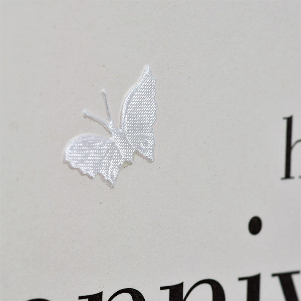 Wedding Anniversary Card, Daughter and Son-in-law, fabric butterfly Embellished