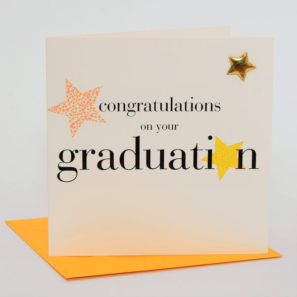 Congratulations Graduation Card, Embellished with a padded star