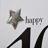 Birthday Card, Blue Stars, Happy 100th Birthday, Embellished with a padded star