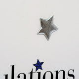 Congratulations Card, Blue Stars, Embellished with a padded star
