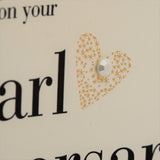 Wedding Card, Gold Heart, Congratulations on your pearl Anniversary