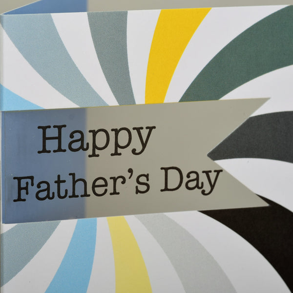 Father's Day Card, Spiral, Happy Father's Day, See through acetate window