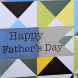 Father's Day Card, Cubes and Triangles, See through acetate window