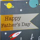 Father's Day Card, Space, Happy Father's Day, See through acetate window