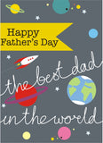 Father's Day Card, Space, Happy Father's Day, See through acetate window
