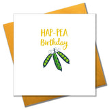 Everyday Card, Pea Pods, Hap-pea Birthday, Embellished with colourful pompoms