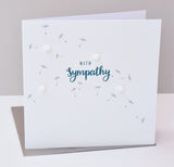 Sympathy Card, Sorry, Thinking of you, Embellished with pompoms