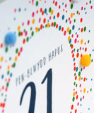 Welsh 21st Birthday Card, Penblwydd Hapus, Dotty 21, Pompom Embellished