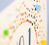 Father's Day Card, Colour Dots, No. 1 Dad, Embellished with colourful pompoms