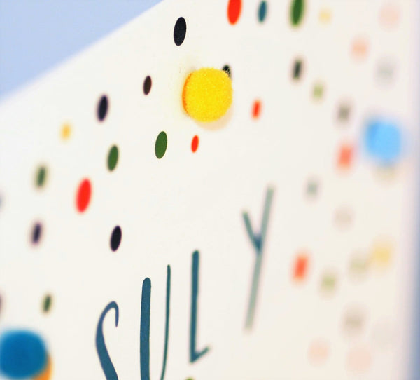 Welsh Father's Day Card, Sul y Tadau Hapus, Dotty, Pompom Embellished