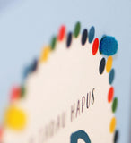 Welsh Father's Day Card, Sul y Tadau Hapus, Taid, Grandad, Pompom Embellished