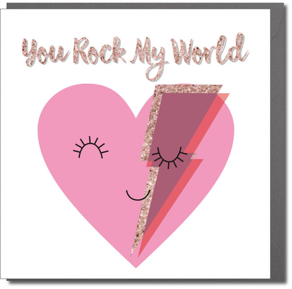 Valentine's Day Card, Rock Heart, You Rock My World