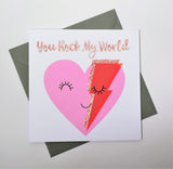 Valentine's Day Card, Rock Heart, You Rock My World