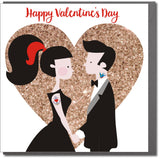 Valentine's Day Card, Tattooed lovers, Happy Valentine's Day