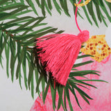 Welsh Christmas Card, Nadolig Llawen, Bauble, Winter Wishes, Tassel Embellished