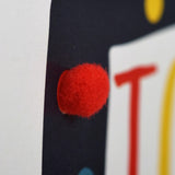 Birthday Card, Age 5 - Blue, 5 Today, Hooray!!!, Embellished with pompoms