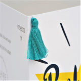 Welsh Birthday Card, Penblwydd Hapus, Star, Happy Birthday, Tassel Embellished