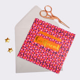 Birthday Card, Happy Birthday Girlfriend, text foiled in shiny gold