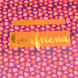Birthday Card, Happy Birthday Girlfriend, text foiled in shiny gold