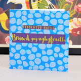 Welsh Birthday Card, Penblwydd Hapus, Brother-in-law, text foiled in shiny gold