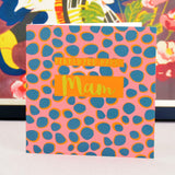 Welsh Birthday Card, Penblwydd Hapus Mam, Mam, text foiled in shiny gold