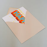 Birthday Card, Wishing you a Happy Birthday, Block letters, with gold foil