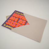 Birthday Card, Sister or Brother, Present Enough, with gold foil