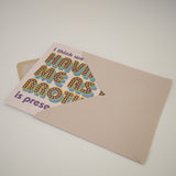 Birthday Card, Brother or Sister, Present Enough, with gold foil