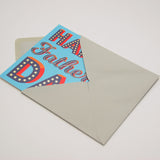 Father's Day Card, Gold Stars, text foiled in shiny gold