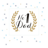 Father's Day Card, Winner Laurel and Stars, No 1 Dad