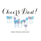 Father's Day Card, Champagne, Cheers Dad! Thanks for being so brilliant