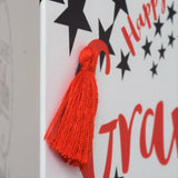 Father's Day Card, Stars, Happy Father's Day, Grandad, Tassel Embellished