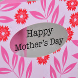 Mother's Day Card, Flowers and Leaves, See through acetate window