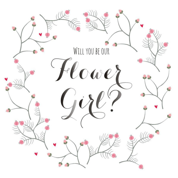 Wedding Card, Flowers, Will you be our Flower Girl?