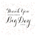 Wedding Card, Dots, Thank you for our Special Day