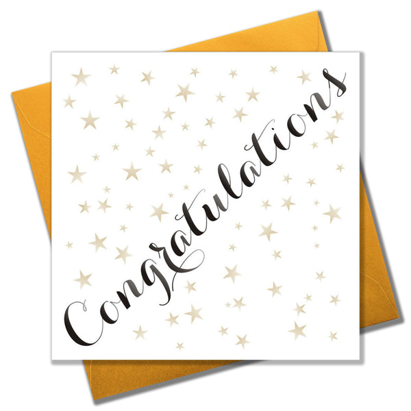 Congratulations Card, Gold Stars