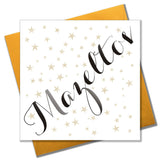Religious Occassions Card, Golden Stars, Mazel Tov