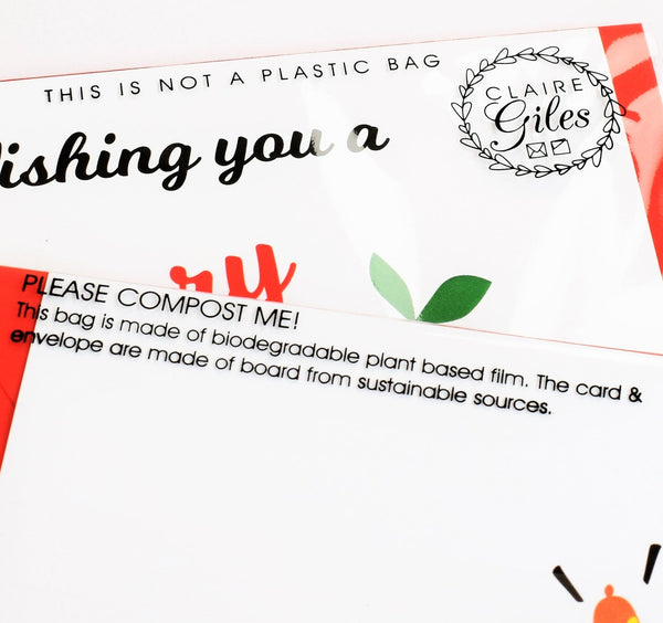 Birthday Boy Card, Circus Strong Man, Embellished with colourful pompoms