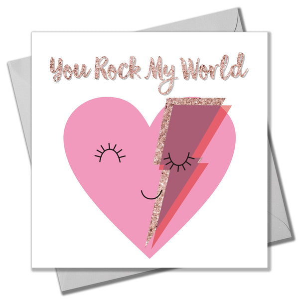 Valentine's Day Card, Rock Heart, You Rock My World