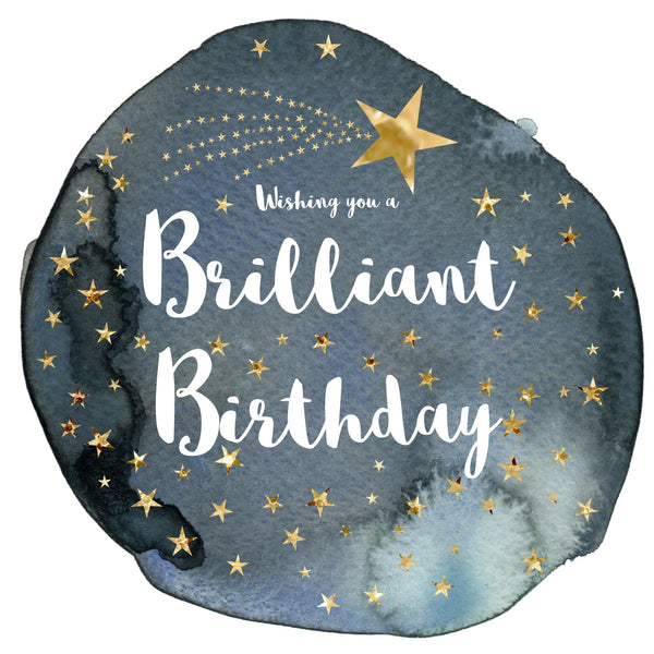 Birthday Card, Shooting Star, Wishing you a Brilliant Birthday