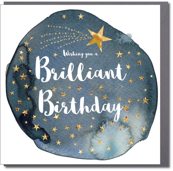 Birthday Card, Shooting Star, Wishing you a Brilliant Birthday