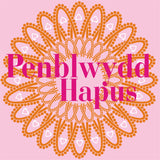 Welsh Birthday Card, Penblwydd Hapus, Orange Lace, Happy Birthday