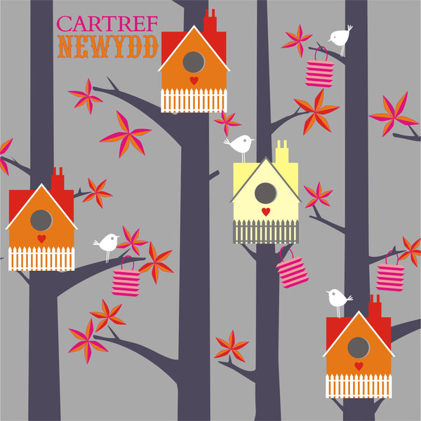 Welsh New Home Card, Bird Houses, New Home