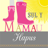 Welsh Mother's Day Card, Sul y Mamau Hapus, Shoes to Fill, Happy Mother's Day